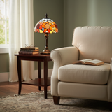 Βίνταζ γυάλινη λάμπα με ηλίανθο